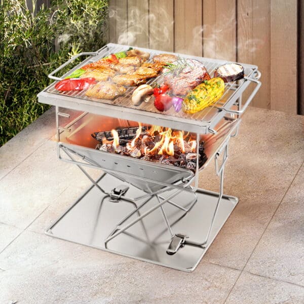Grillz Fire Pit BBQ Grill with Carry Bag Camping - Image 8