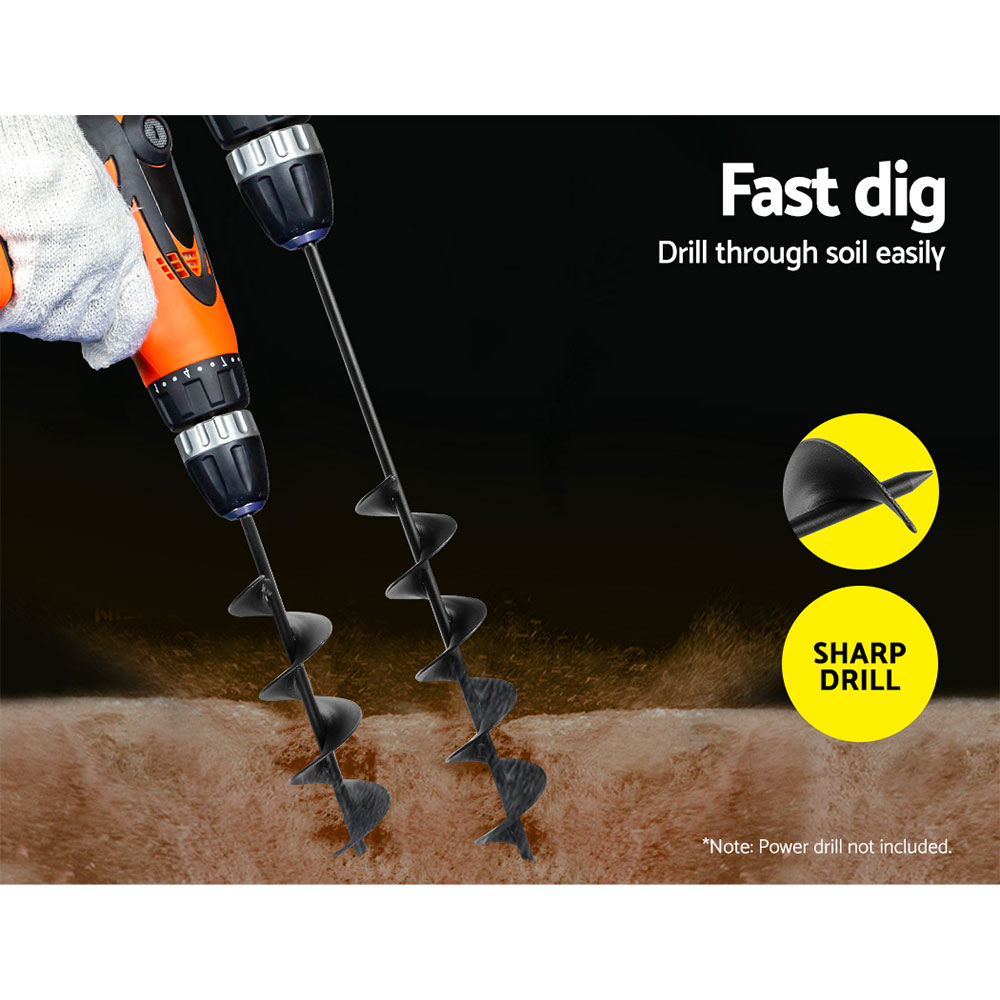 Giantz Power Garden Spiral Auger Hole Digger Earth Drill Bit Î¦75×300