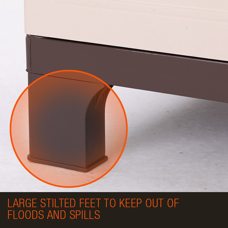 PlantCraft Outdoor Storage Cabinet Waterproof Cupboard Garage Backyard Tool Shed - Image 4