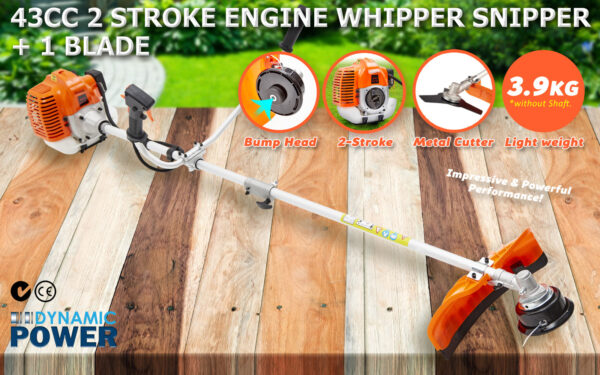 Garden Whipper Snipper Brush Cutter 43cc + 1 Blade - Image 2